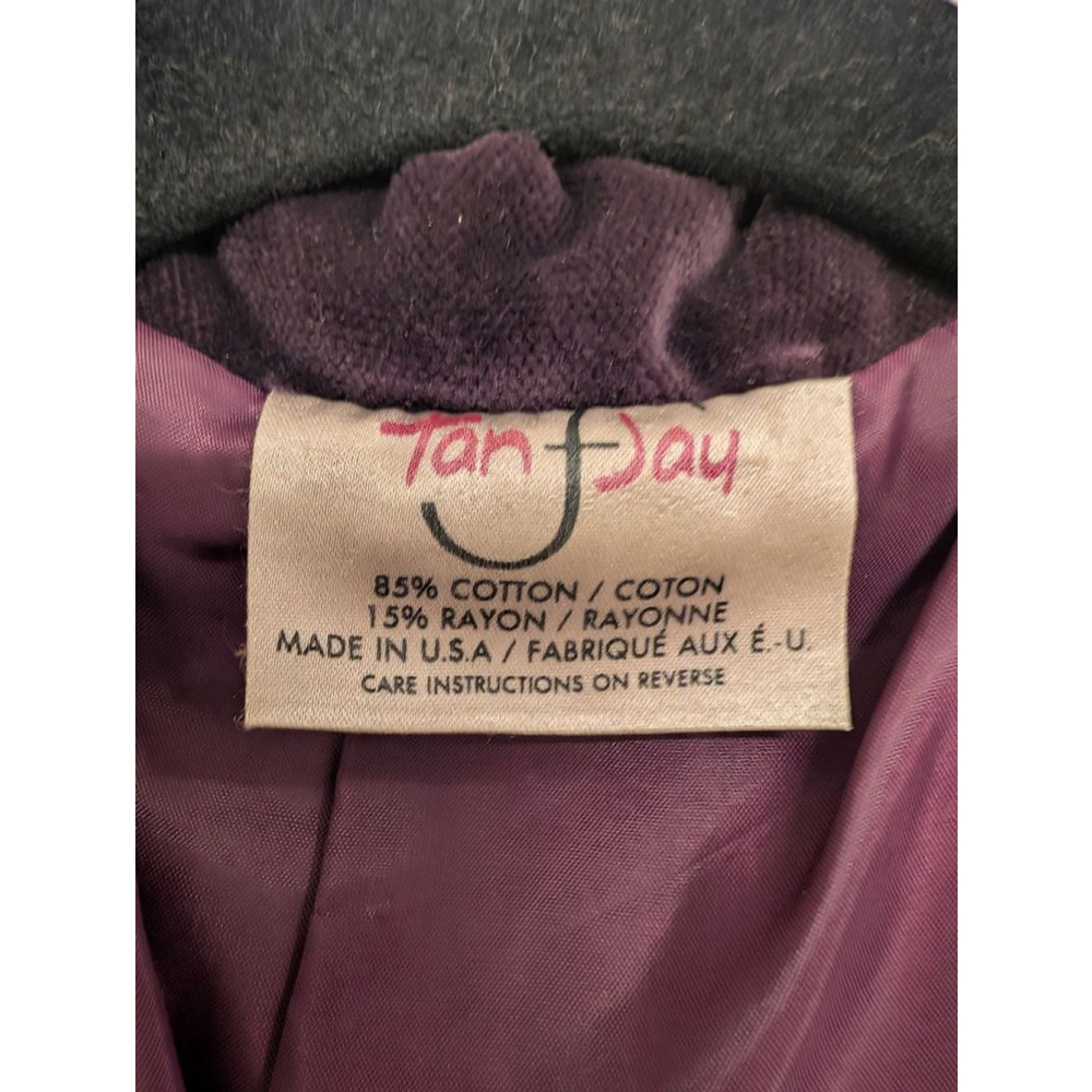 Vintage Purple Velvet Blazer 2-Button Patch Pocket Suit Jacket Dark Academia 16 - Picture 6 of 10